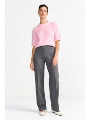 Rich & Royal Dzianinowa bluzka w kolorze jasnoróżowym rozmiar: L. Różowe bluzki Rich & Royal, l, bez wzorów, z dzianiny, bez kołnierzyka, bez ramiączek. Za 209.33 zł.