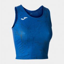 Tank top do biegania damski Joma Elite IX Crop top. Niebieskie topy Joma, xl, bez wzorów, sportowe, bez kołnierzyka, bez ramiączek. W wyprzedaży za 111.70 zł.