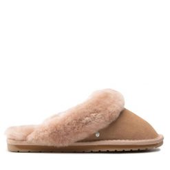Kapcie EMU Australia. Brązowe kapcie Emu Australia, bez wzorów. Za 349.99 zł.