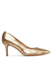 LAUREN RALPH LAUREN Szpilki 802966871001 Złoty. Żółte szpilki Lauren Ralph Lauren, bez wzorów, ze skóry, bez obcasa, na szpilce, bez zapięcia. Za 539.99 zł.