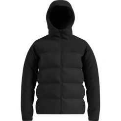 Kurtka puchowa Odlo Jacket insulated DOWN HOODED. Czarne kurtki ODLO, na zimę, l, bez wzorów, z materiału, sportowe, z kapturem. Za 1,499.99 zł.