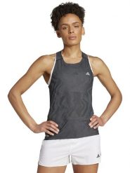 Adidas Top "Ultimate" w kolorze antracytowym do biegania rozmiar: L. Czarne topy sportowe adidas, l, bez wzorów, do biegania. Za 83.42 zł.
