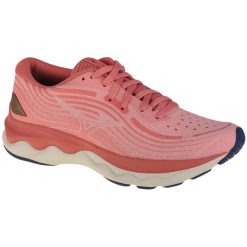 Buty do biegania damskie Mizuno Wave Skyrise 4. Czerwone buty do biegania Mizuno, bez wzorów, z gumy, bez zapięcia, do biegania, mizuno wave. Za 449.99 zł.