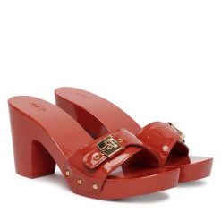 Klapki Scholl. Brązowe klapki Scholl, bez wzorów, bez obcasa, bez zapięcia. Za 927.99 zł.