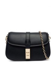 Tommy Hilfiger Torebka Th Heritage Chain Crossover AW0AW19319 Czarny. Czarne kopertówki Tommy Hilfiger, bez wzorów, ze skóry, wizytowe, bez dodatków. Za 529.99 zł.
