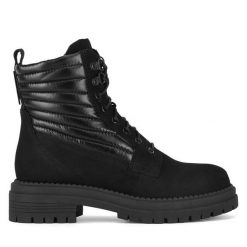 Botki Sergio Bardi. Czarne botki Sergio Bardi, bez wzorów, bez obcasa, na płaskiej podeszwie, bez zapięcia. Za 263.99 zł.