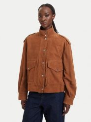 BOSS Kurtka skórzana C Sabea 50562753 Brązowy Relaxed Fit. Brązowe kurtki Boss, bez wzorów, ze skóry, bez kaptura. Za 2,119.00 zł.