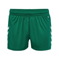 Szorty damskie Hummel Core Xk. Zielone szorty sportowe Hummel, bez wzorów, do siatkówki. Za 111.50 zł.