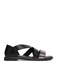 Lasocki Sandały CEO-RST-KATE-20 Czarny. Czarne sandały Lasocki, bez wzorów, ze skóry, bez obcasa, na płaskiej podeszwie, bez zapięcia. Za 139.99 zł.