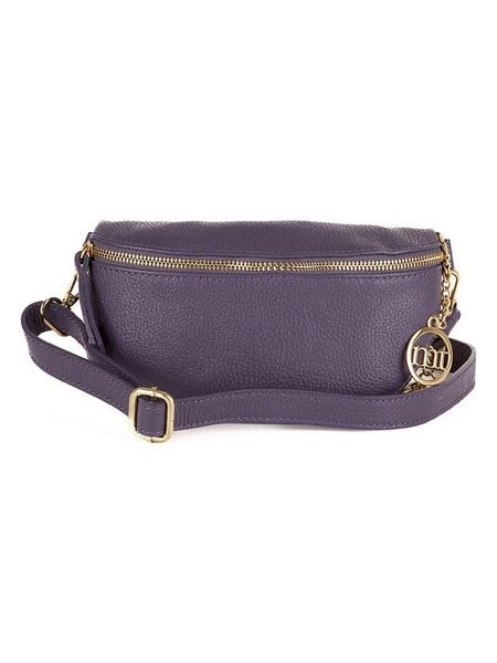 Mia Tomazzi Skórzana saszetka "Perugino" w kolorze fioletowym - 23 x 13 x 2 cm rozmiar: onesize. Różowe nerki i saszetki Mia Tomazzi, bez wzorów, z materiału, sportowe, bez dodatków. Za 158.45 zł.