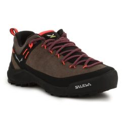 Buty Salewa Wildfire Leather 61396-7953 brązowe. Brązowe buty treningowe bez wzorów, z gumy, bez zapięcia, wspinaczkowe. Za 898.36 zł.
