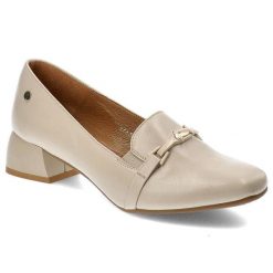 Beżowe Czółenka Maciejka Damskie Eleganckie Obuwie. Brązowe czółenka Maciejka, bez wzorów, z dzianiny, eleganckie, bez obcasa, na obcasie, bez zapięcia. Za 356.99 zł.