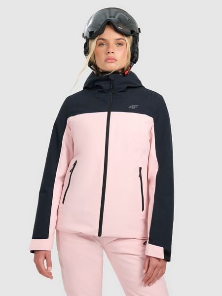 4F Kurtka narciarska membrana 5000 damska - różowa XL. Czerwone kurtki narciarskie 4f, na zimę, xl, bez wzorów, z materiału, bez kaptura, narciarskie. Za 399.99 zł.