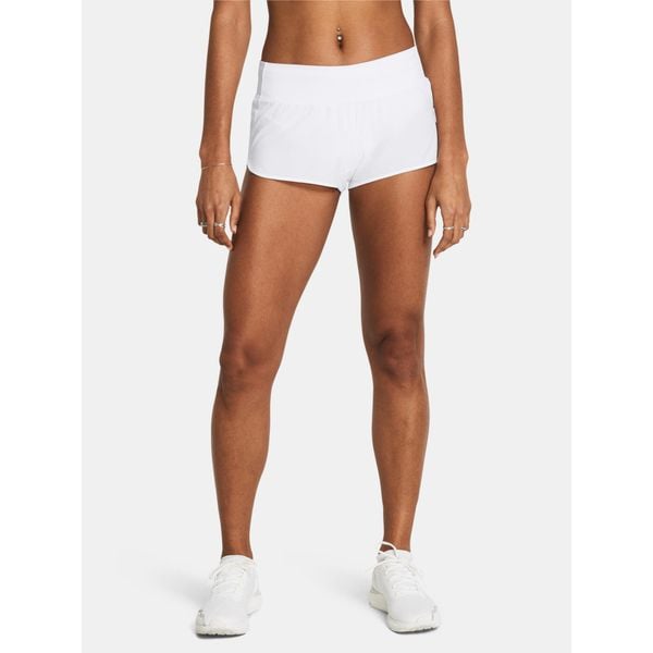 Spodenki do biegania damskie Under Armour Launch Pro 2''. Białe szorty Under Armour, bez wzorów, sportowe. Za 159.99 zł.
