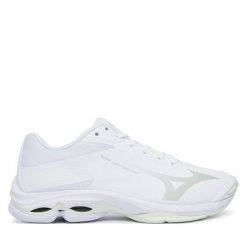 Buty halowe Mizuno. Białe buty sportowe lifestyle Mizuno, bez wzorów, sportowe, bez zapięcia, mizuno wave. Za 539.99 zł.