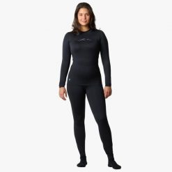 Zestawy szybkoschnące Turystyka Damska Swedemount Thermal Warm Baselayer Set. Czarne bielizna termoaktywna damska SWEDEMOUNT, bez wzorów, bez ramiączek, narciarskie. Za 249.99 zł.