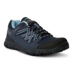 Buty trekkingowe damskie Edgepoint III. Niebieskie buty trekkingowe Regatta, bez wzorów, z nubiku, bez zapięcia. Za 221.00 zł.