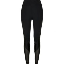Damskie legginsy z wysoką talią Urban Classics mixed tech. Czarne legginsy Urban Classics, bez wzorów. Za 168.00 zł.