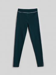 4F Legginsy dzianinowe damskie - zielone XL. Zielone legginsy 4f, bez wzorów, z dzianiny. Za 129.99 zł.