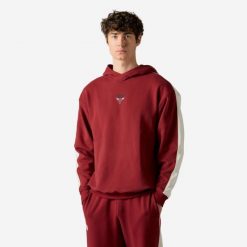 Bluza z kapturem do koszykówki unisex Tarmak NBA Bulls. Czerwone bluzy z kapturem KIPSTA, l, bez wzorów, z bawełny, z kapturem, na fitness i siłownię. Za 149.99 zł.