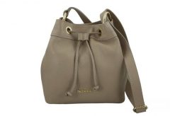 Worek skórzany BARBERINI'S beżowy 975-2. Brązowe shopper bag Barberinis, bez wzorów, z lakierowanej skóry, eleganckie, małe, lakierowane, bez dodatków. Za 199.99 zł.