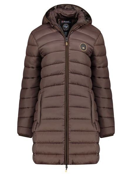 Geographical Norway Płaszcz pikowany "Atikamap" w kolorze ciemnobrązowym rozmiar: XXL. Brązowe płaszcze Geographical Norway, xxl, bez wzorów, bez kaptura. Za 166.10 zł.