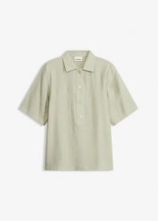 Bluzka w stylu tuniki, lekko prześwitująca. Białe tuniki bonprix, bez wzorów, bez kołnierzyka, bez ramiączek. Za 37.99 zł.