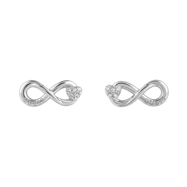 Kolczyki Guess. Szare kolczyki Guess, srebrne. Za 124.99 zł.