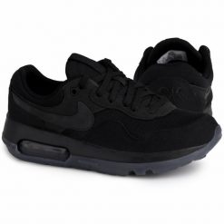 Buty do chodzenia sneakersy sportowe Nike AIR MAX MOTIF BLACK. Czarne buty sportowe lifestyle Nike, bez wzorów, bez zapięcia, trekkingowe, nike air max. W wyprzedaży za 299.00 zł.