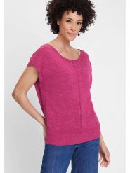 Olsen Sweter w kolorze fioletowym rozmiar: 42. Różowe swetry Olsen, bez wzorów, bez ramiączek. Za 122.09 zł.