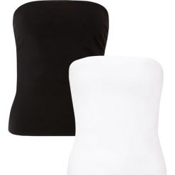 Top bandeau (2 szt.). Czerwone topy bonprix, bez wzorów, bez kołnierzyka, bez ramiączek. Za 39.98 zł.