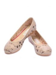 Goby Baleriny w kolorze beżowym ze wzorem rozmiar: 37. Brązowe baleriny Goby, bez wzorów, z materiału, bez obcasa, bez zapięcia. Za 130.50 zł.