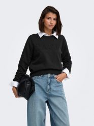 JDY Bluza w kolorze czarnym rozmiar: XXL. Czarne bluzy JDY, xxl, bez wzorów, z bawełny, bez ramiączek, bez kaptura. Za 99.95 zł.