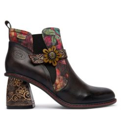 Botki Laura Vita. Czarne botki LAURA VITA, bez wzorów, bez obcasa, na słupku, bez zapięcia. Za 599.99 zł.