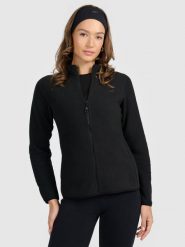 4F Polar ze stójką slim damski - czarny XXL. Czarne bluzy z polaru 4f, xxl, bez wzorów, z dzianiny, wspinaczkowe. Za 129.99 zł.