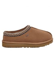 UGG Skórzane kapcie "Tasman" w kolorze jasnobrązowym rozmiar: 38. Brązowe kapcie UGG, bez wzorów, ze skóry. Za 494.27 zł.