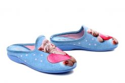 Sanital Flex Z33813X azulina, klapki damskie. Niebieskie klapki Sanital-Flex, bez wzorów, bez obcasa, bez zapięcia. Za 138.90 zł.