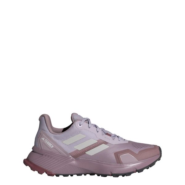 Buty Terrex Soulstride Trail Running. Brązowe buty do biegania adidas, bez wzorów, z materiału, bez zapięcia, do biegania. Za 399.00 zł.