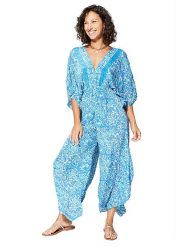 Ipanima Kombinezon w kolorze błękitnym rozmiar: 34-40. Niebieskie kombinezony Ipanima, bez wzorów, z asymetrycznym kołnierzem, bez ramiączek. Za 78.99 zł.