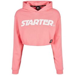 Damska krótka bluza z kapturem Urban Classics Starter. Czerwone bluzy Starter, bez wzorów, bez ramiączek, z kapturem. Za 243.50 zł.