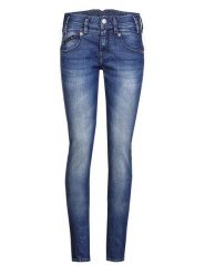 Herrlicher Dżinsy - Skinny fit - w kolorze niebieskim rozmiar: W24. Niebieskie jeansy Herrlicher, z aplikacjami, ze skóry. Za 149.31 zł.