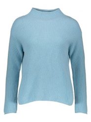 Maerz Muenchen Wełniany sweter w kolorze błękitnym rozmiar: 34. Niebieskie swetry Maerz Muenchen, bez wzorów, z wełny, bez ramiączek. Za 304.99 zł.