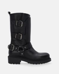 CZARNE WORKERY Z KLAMRAMI MA623 VIT NERO. Czarne botki Venezia, bez wzorów, ze skóry, bez obcasa, bez zapięcia. Za 559.00 zł.