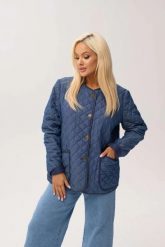 Bawełniana pikowana kurtka damska Milla na guziki OVERSIZE PLUS SIZE XXL WIOSNA LATO. Kurtki Moda Size Plus Iwanek, na lato, l, bez wzorów, z bawełny, eleganckie, bez kaptura. Za 299.90 zł.