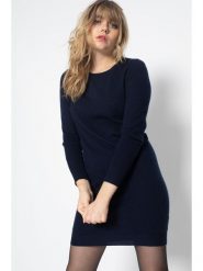 Perfect Cashmere Kaszmirowa sukienka "Molli" w kolorze granatowym rozmiar: M. Niebieskie sukienki Perfect Cashmere, m, bez wzorów, z kaszmiru, bez kołnierzyka, bez ramiączek, mini. Za 424.06 zł.