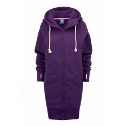 Bluza sportowa rozpinana z kapturem damska DEEP TRIP Luzak. Fioletowe bluzy z kapturem DEEP TRIP, l, bez wzorów, z bawełny, z kapturem. Za 389.00 zł.