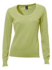 Heine Sweter w kolorze zielonym rozmiar: 36. Zielone swetry Heine, bez wzorów, z bawełny, bez ramiączek. Za 89.47 zł.
