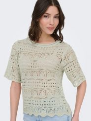 JDY Sweter w kolorze khaki rozmiar: S. Brązowe swetry JDY, s, bez wzorów, bez ramiączek. Za 61.46 zł.