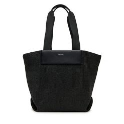Torebka Calvin Klein. Czarne shopper bag Calvin Klein, bez wzorów, bez dodatków. Za 339.99 zł.
