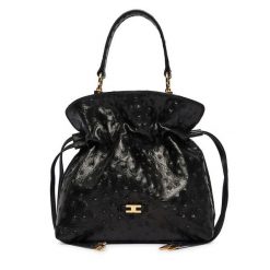 Torebka Elisabetta Franchi. Czarne torebki klasyczne Elisabetta Franchi, bez wzorów, bez dodatków. Za 2,549.00 zł.